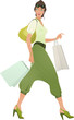 Fashion Lady in Oval Pants