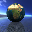 globe on the stripe background