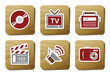 Media icons | Cardboard series Media icons | Cardboard series