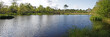 panoramique sur un étang trés arboré en Gironde (33)
