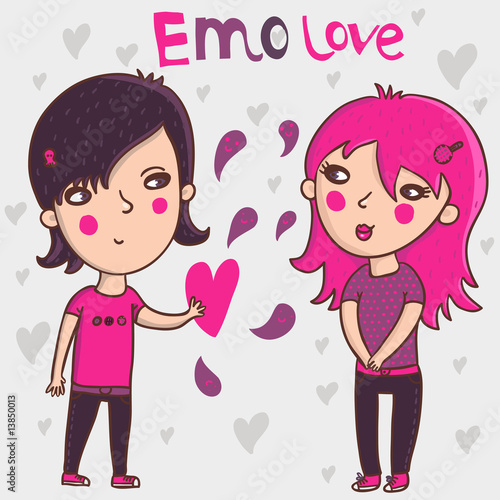 Cute I Miss You Cartoons. emo cartoons in love. cute emo