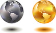 chrome and golden world globe chrome and golden world globe