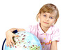 Mädchen mit Globus