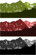 mountains skylines set