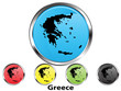 Glossy vector map button of Greece Glossy vector map button of Greece
