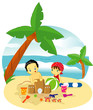 Illustration: Bambini al mare Bambini al mare