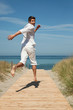 Holiday Travel Vacation - running carefree in summer