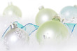 Christmas Ornaments in Pastel Green and Blue
