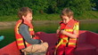 Children on boat