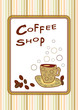 vector retro design of coffee shop poster