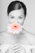Portrait of Fresh and Beautiful girl with flower Portrait of Fresh and Beautiful girl with flower