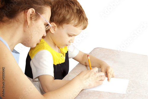 mom teaches son mom teaches son