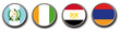 set of 4 national flag icons set of 4 national flag icons