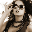 Beautiful woman with sunglasses.