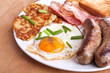 eggs and bacon breakfast
