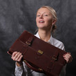 Woman holding a briefcase