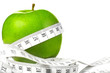 Green apples measured  the meter, sports apples
