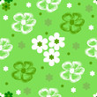 Abstract seamless floral green pattern