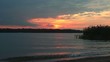 Scenic sunset at the lake