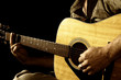 Close up guitar in hands Close up guitar in hands