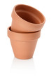 Pots en terre cuite empilés