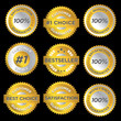 set of vector quality stamps