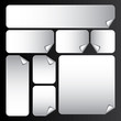 Vektor: vector white stickers with rounded corners vector white stickers with rounded corners