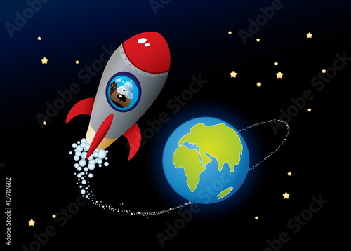 Deep Space. Vector Cartoon Image. Deep Space. Vector Cartoon Image.