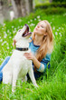 Photo: Girl with labrador Girl with labrador