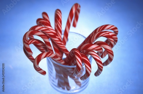 Photo: Candy canes in a glass Candy canes in a glass