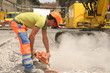 Bauarbeiter auf Baustelle