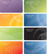 Set of colorful business cards