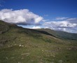 Side of a hill with winding road