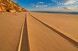 tracks on rainbow beach, australia