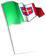 Flag pin - Kingdom of Italy (1861–1946) Flag pin - Kingdom of Italy (1861–1946)