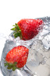 Two strawberry in a glass Two strawberry in a glass