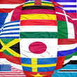 Ball shape made of flags