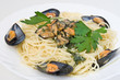 Spaghetti with mussels Spaghetti with mussels