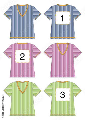 Illustration: T-shirts numbers T-shirts numbers