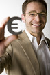 Mann mit Eurozeichen