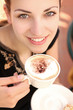 Pretty woman with cup of coffe