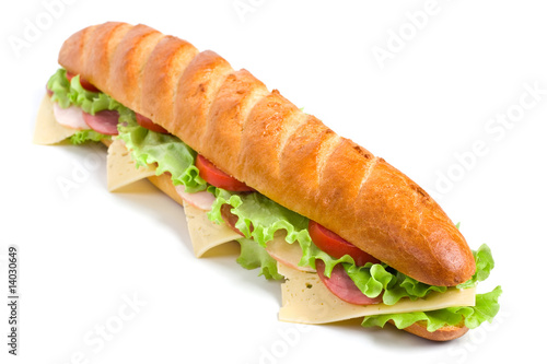 Foto: long baguette sandwich long baguette sandwich