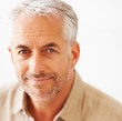 Closeup of a happy aged man