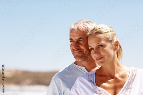 Lovely couple having fun at the beach