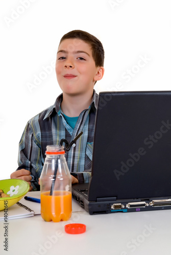 Boy doing homework