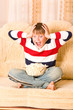 boy on sofa