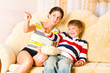 Girls and the boy on sofa
