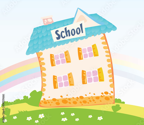 clip art school building. of School building.