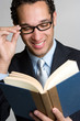 Businessman Reading Book