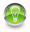 Light bulb glossy icon